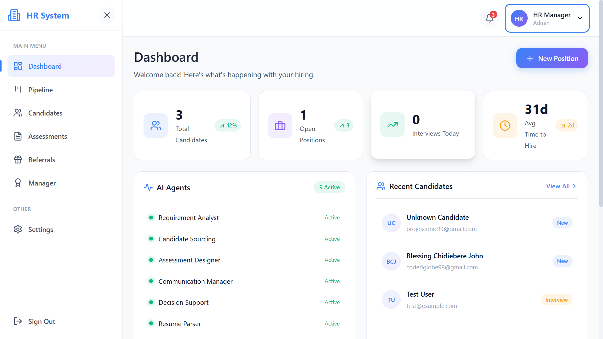 Recruiter Dashboard