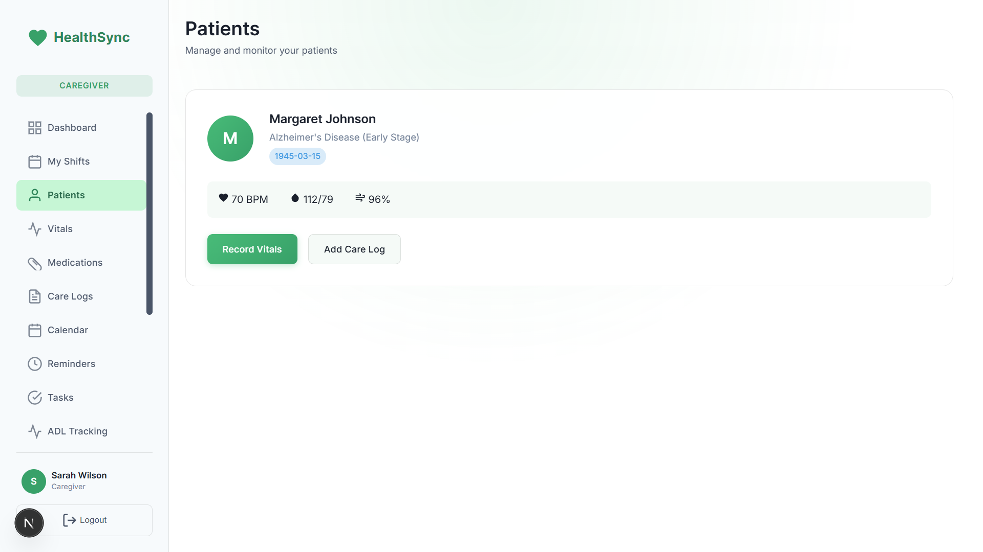 Patient Vitals Monitor